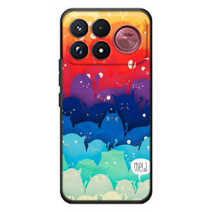 Силиконовый чехол с котиком для Xiaomi Poco F9 Ultra (Mew)