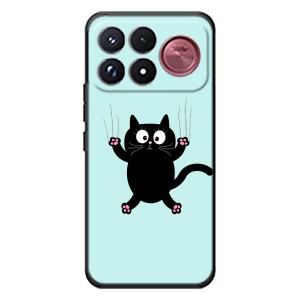 Силиконовый чехол с котиком для Xiaomi Poco F9 Ultra (Падающий кот)