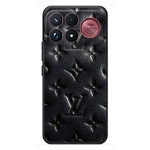 Текстурный Чехол Louis Vuitton для Сяоми Поко Ф9 Ультра (Черный ЛВ)