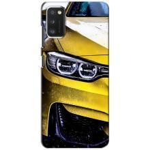 Чехлы с Машинами на Поко М3 Про (4G/5G) (VPrint) (Желтая машина)