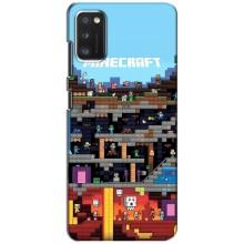 Чехол Майнкрафт на Xiaomi POCO M3 Pro (4G/5G) (AlphaPrint) Minecraft (фон Minecraft)