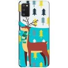 Силиконовый бампер с картинкой животных для Xiaomi POCO M3 Pro (4G/5G) (Олень с шарфом)