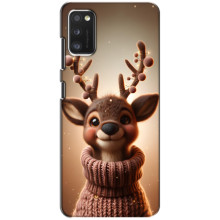 Яркий чехол для Xiaomi POCO M3 Pro (4G/5G) с Зимними Оленятами – Олень в свитере
