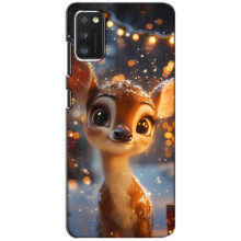 Яркий чехол для Xiaomi POCO M3 Pro (4G/5G) с Зимними Оленятами – Оленёнок среди гирлянд