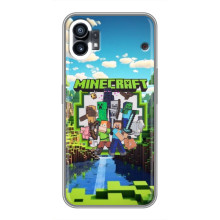 Чехол с картинками Майнкрафт для 

Xiaomi Поко М4 5G – Майнкрафт фон