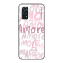 Чехол с розовым рисунком для Xiaomi POCO M4 Pro 5G (Любовь)