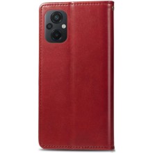 Кожаный чехол книжка GETMAN Gallant (PU) для Xiaomi Poco M5 – Красный