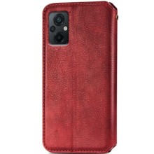 Кожаный чехол книжка GETMAN Cubic (PU) для Xiaomi Poco M5 – Красный