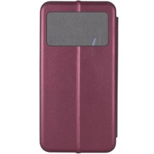 Кожаный чехол-книжка Classy для Xiaomi Poco M5 – Бордовый