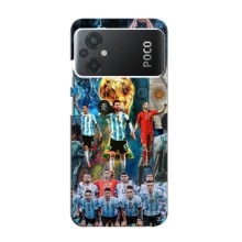 Чехлы Лео Месси Аргентина для Xiaomi Poco M5 (Месси в сборной)