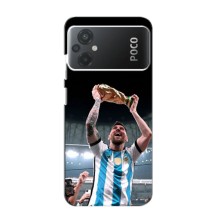 Чехлы Лео Месси Аргентина для Xiaomi Poco M5 (Счастливый Месси)