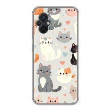 Чохол з малюнком кіт на Xiaomi POCO M5 (Колаж котів)