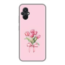 Чохол з розовим принтом для Xiaomi POCO M5 (Букет квітів)