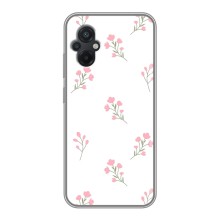 Чохол з розовим принтом для Xiaomi POCO M5 (Рожеві квіти)
