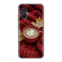 Чохол з унікальним дизайном 'Осінь з кавою' для Xiaomi POCO M5 – Кава на ковдрі