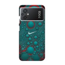 Силиконовый Чехол на Xiaomi POCO M5 с картинкой Nike (Найк зеленый)