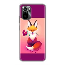 Чехлы с картинкой Лисички для Xiaomi POCO M5s (VPrint) (Лисичка с розочкой)