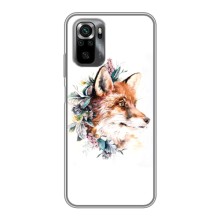Чехлы с картинкой Лисички для Xiaomi POCO M5s (VPrint) (Лисичка в цветочках)