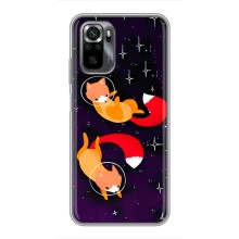 Чехлы с картинкой Лисички для Xiaomi POCO M5s (VPrint) (Лисички космонавты)