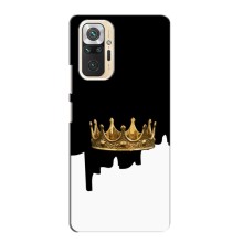 Чехол (Корона на чёрном фоне) для Поко М5с – Золотая корона