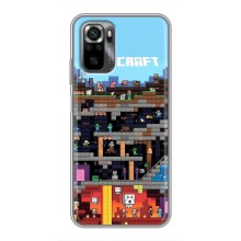 Чехол Майнкрафт на Xiaomi POCO M5s (AlphaPrint) Minecraft (фон Minecraft)