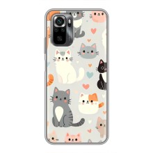 Чехол с рисунком кот на Xiaomi POCO M5s (Коллаж котов)
