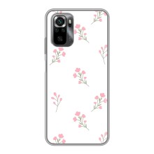 Чехол с розовым рисунком для Xiaomi POCO M5s (Розовые цветы)