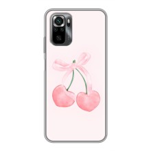 Чехол с розовым рисунком для Xiaomi POCO M5s (Розовые вишни)