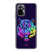 Силиконовый бампер с картинкой животных для Xiaomi POCO M5s (Тигр-Арт)