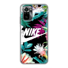 Силиконовый Чехол на Xiaomi POCO M5s с картинкой Nike (Цветочный Nike)