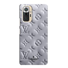 Текстурный Чехол Louis Vuitton для Поко М5с (Белый ЛВ)