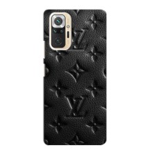 Текстурный Чехол Louis Vuitton для Поко М5с (Черный ЛВ)