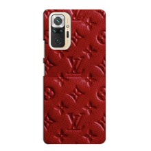Текстурный Чехол Louis Vuitton для Поко М5с (Красный ЛВ)