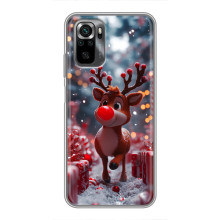 Яркий чехол для Xiaomi POCO M5s с Зимними Оленятами – Олень среди подарков