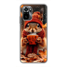 Печатный чехол «Зверята с кофе» для Xiaomi POCO M5s – Белка с кофе