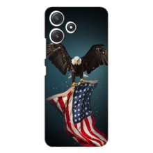 Чехол Флаг USA для Xiaomi POCO M6 Pro (5G) – Орел и флаг