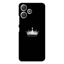 Чехол (Корона на чёрном фоне) для Поко М6 Про (5G) – Белая корона