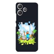 Чохол Майнкрафт на Xiaomi POCO M6 Pro (5G) (AlphaPrint) Minecraft (персонажі Minecraft)