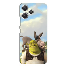 Чехол с мультфильмом Шрек на Xiaomi POCO M6 Pro (5G) – Шрек и осел