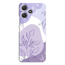 Силиконовый чехол с принтом в цветах на Xiaomi POCO M6 Pro (5G) – Фиолетовый дизайн