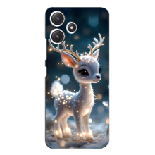 Яркий чехол для Xiaomi POCO M6 Pro (5G) с Зимними Оленятами – Блистающий оленёнок