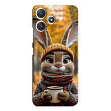 Печатный чехол «Зверята с кофе» для Xiaomi POCO M6 Pro (5G) – Зайчик с кофе