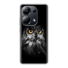 Чехлы с принтом СОВЫ для Xiaomi POCO M6 Pro – Сова на чёрном