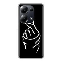 Чохол (Знак сердечка) для Xiaomi POCO M6 Pro – Сердечко на чорному