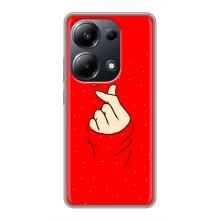 Чохол (Знак сердечка) для Xiaomi POCO M6 Pro – Сердечко на червоному