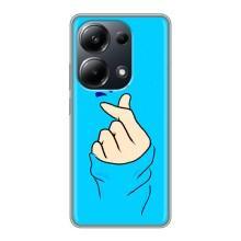 Чохол (Знак сердечка) для Xiaomi POCO M6 Pro – Сердечко на синоьому