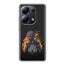 Чохол з картинкою "Герой Pubg" на Xiaomi POCO M6 Pro – В полум'ї