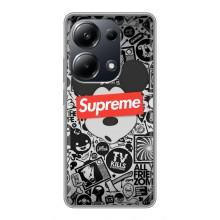 Чохол з Брендами одягу на Поко М6 Про – Supreme Маус