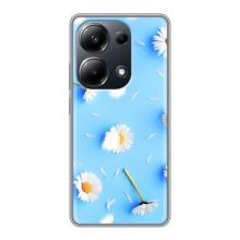 Чохол з Квітами для Xiaomi POCO M6 Pro (ромашки на блакитному)