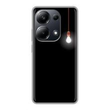 Чехол с картинками на черном фоне для Xiaomi POCO M6 Pro – Лампочка